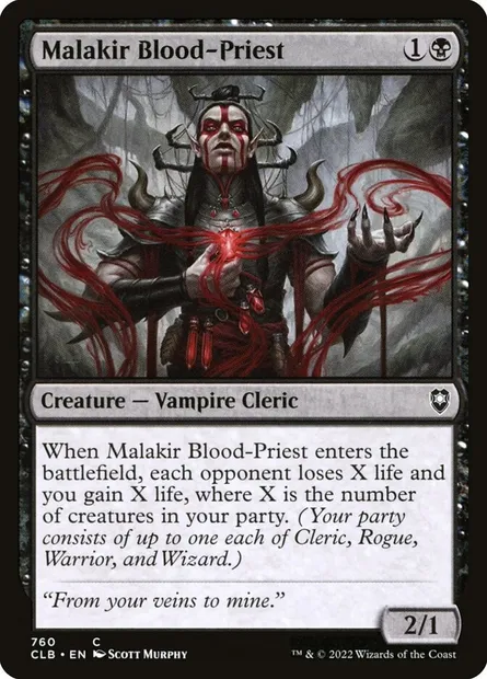 Malakir Blood-Priest, Magic card CLB 760 — Commander Legends: Battle for Baldur's Gate set