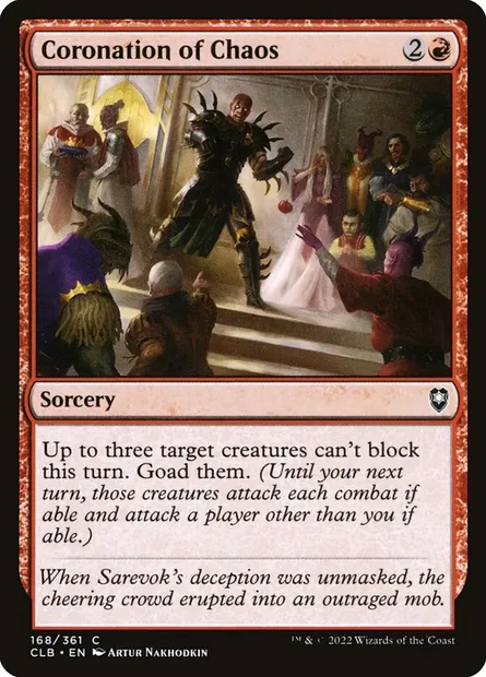 Coronation of Chaos, Magic card CLB 168 — Commander Legends: Battle for Baldur's Gate set