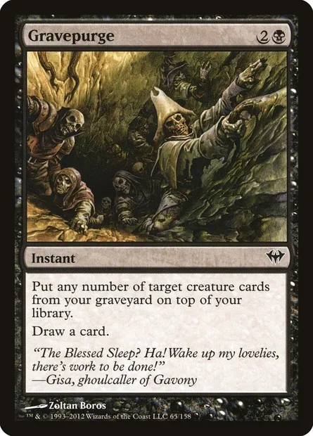 Gravepurge, Magic card DKA 65 — Dark Ascension set