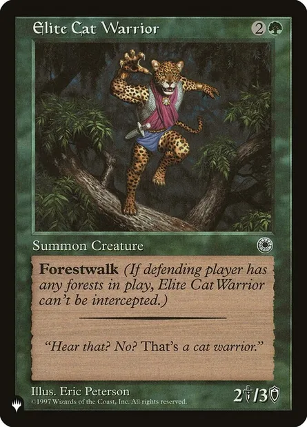 Elite Cat Warrior, Magic card PLST POR-163 — The List set