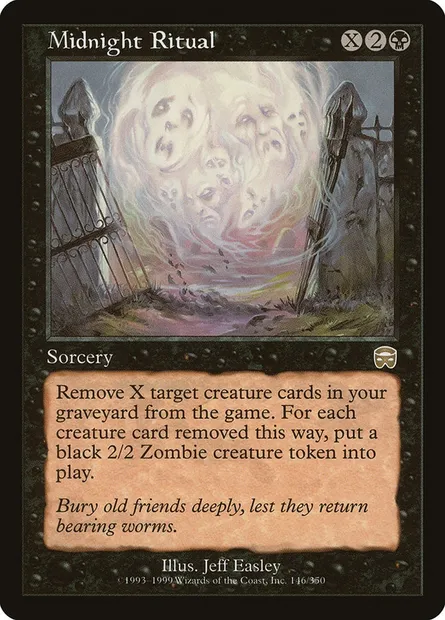 Midnight Ritual, Magic card MMQ 146 — Mercadian Masques set