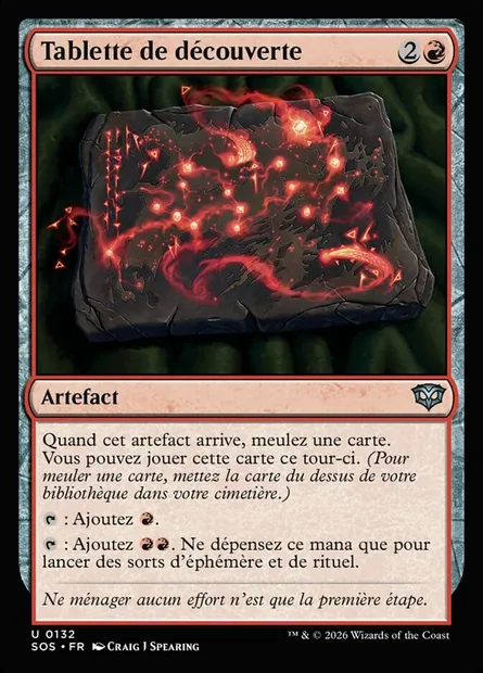Tablette de découverte, carte Magic SOS 132 — extension Secrets of Strixhaven