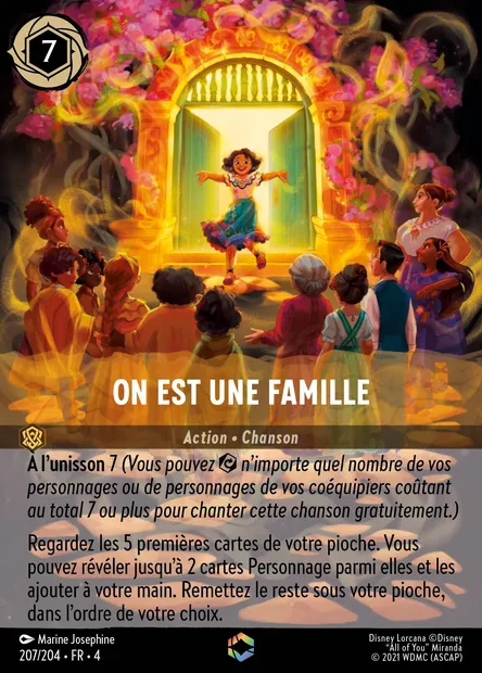 On est une Famille, carte Disney Lorcana CH4-207 — extension Le Retour d'Ursula