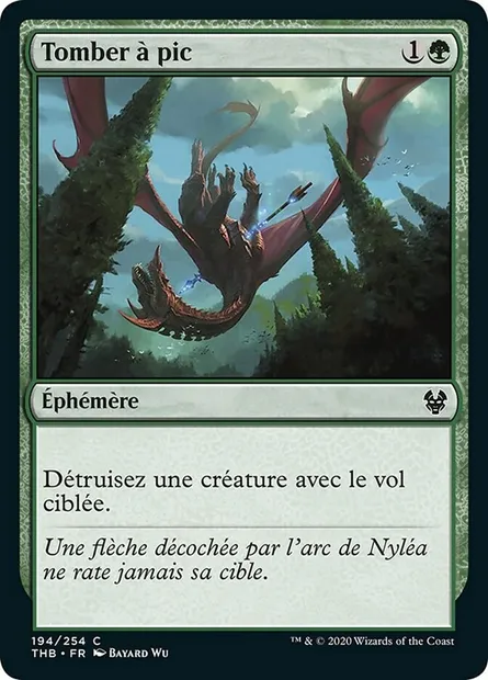 Tomber à pic, carte Magic THB 194 — extension Theros Beyond Death