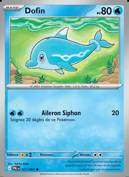 Dofin, carte Pokémon PBL 021 — extension Nuit Noire
