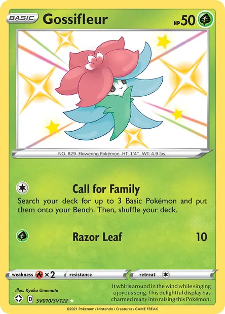 Gossifleur, Pokémon card SHF SV010 — Shining Fates set