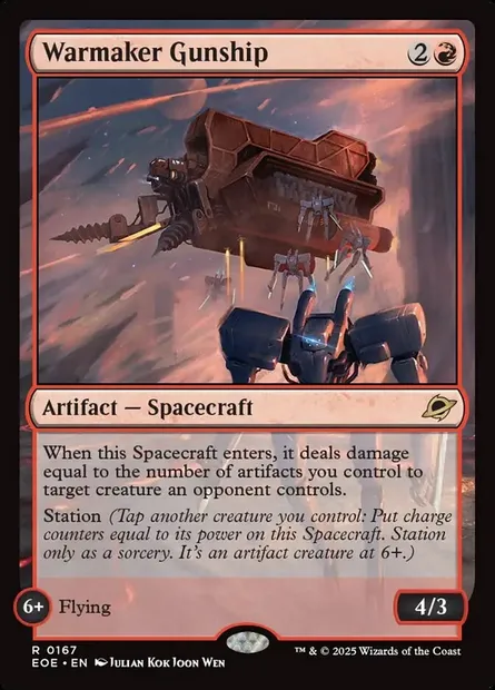 Warmaker Gunship, Magic card EOE 167 — Edge of Eternities set