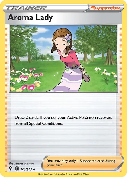 Aroma Lady, Pokémon card EVS 141 — Evolving Skies set
