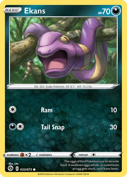 Ekans, Pokémon card CPA 33 — Champion's Path set