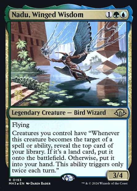 Nadu, Winged Wisdom, Magic card PMH3 193s — Modern Horizons 3 Promos set