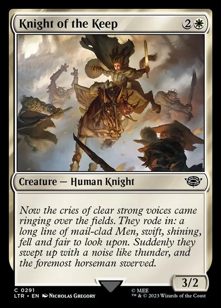 Knight of the Keep, Magic card LTR 291 — The Lord of the Rings: Tales of Middle-earth set