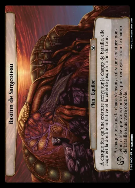 Bastion de Sangcoteau, carte Magic MOC 140 — extension March of the Machine Commander
