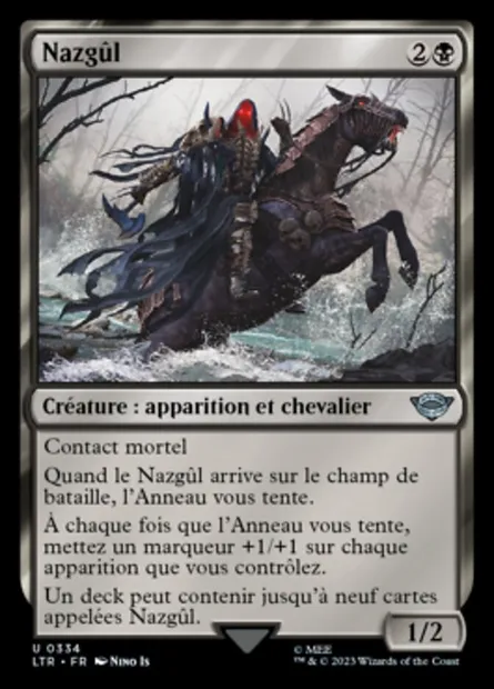 Nazgûl, carte Magic LTR 334 — extension Le Seigneur des Anneaux : chroniques de la Terre du Milieu