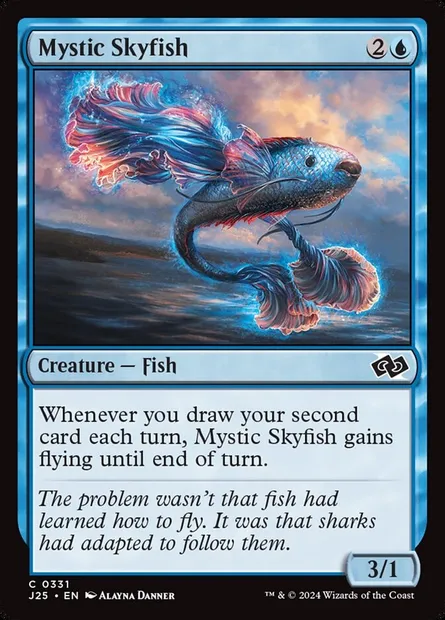 Mystic Skyfish, Magic card J25 331 — Foundations Jumpstart set