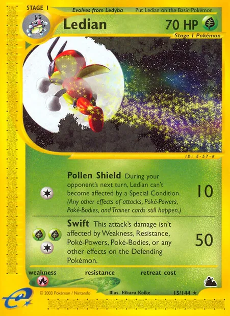 Ledian, Pokémon card SK 15 — Skyridge set