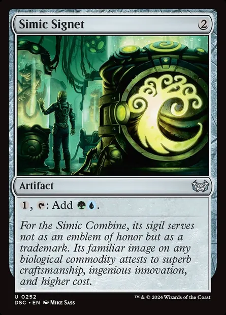 Simic Signet, Magic card DSC 252 — Duskmourn: House of Horror Commander set