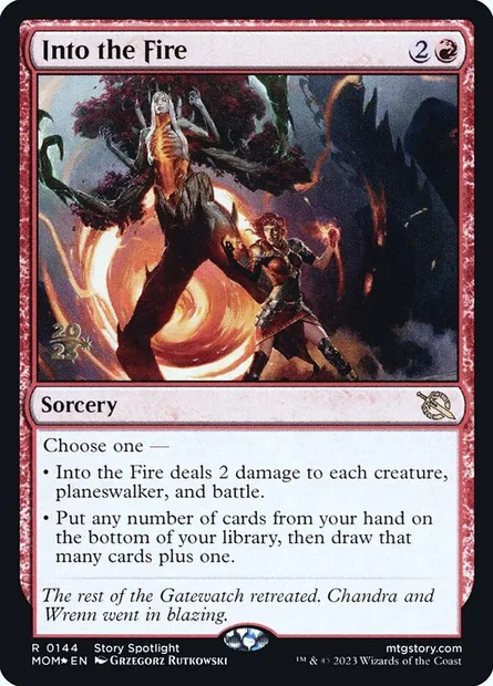 Into the Fire, Magic card PMOM 144s — March of the Machine Promos set