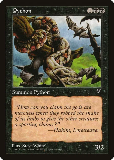 Python, Magic card VIS 68 — Visions set