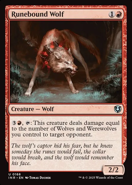 Runebound Wolf, Magic card INR 168 — Innistrad Remastered set