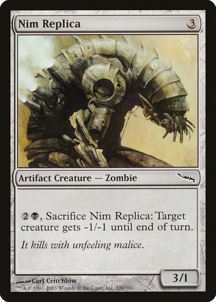 Nim Replica, Magic card MRD 220 — Mirrodin set
