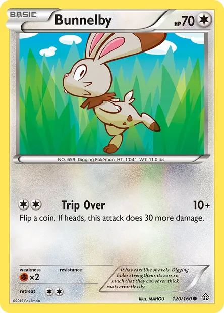 Bunnelby, Pokémon card PRC 120 — Primal Clash set
