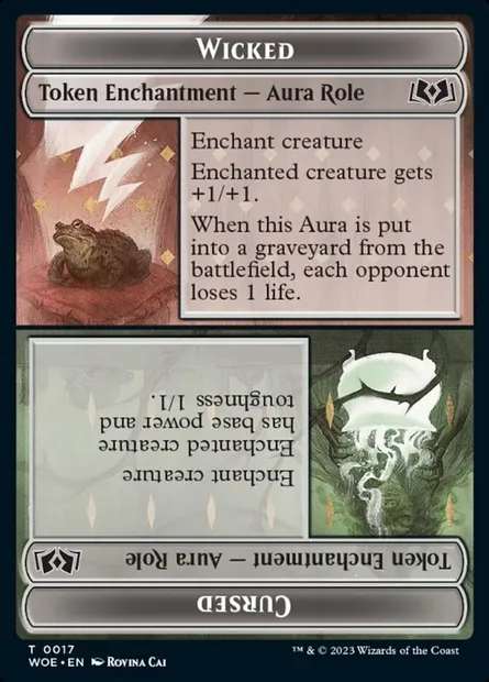 Wicked // Cursed, carte Magic TWOE 17 — extension Wilds of Eldraine Tokens