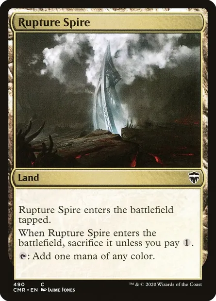 Rupture Spire, Magic card CMR 490 — Commander Legends set