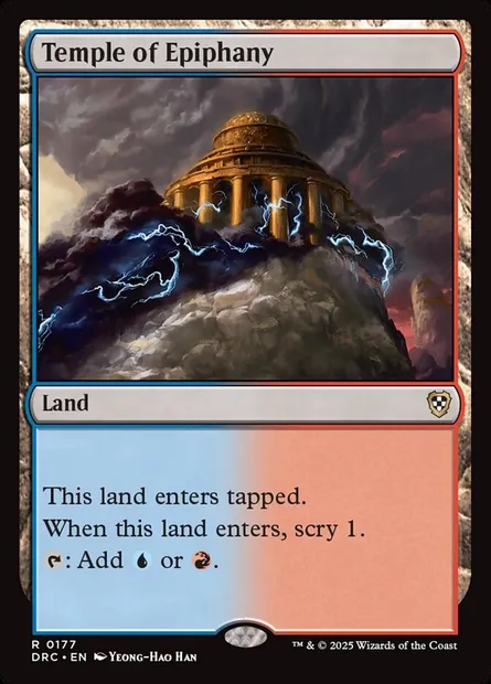 Temple of Epiphany, Magic card DRC 177 — Aetherdrift Commander set