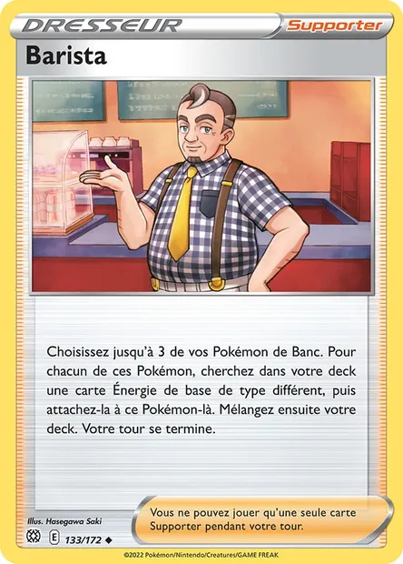 Barista, carte Pokémon BRS 133 — extension Stars Étincelantes