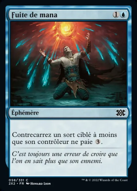 Fuite de mana, carte Magic 2X2 58 — extension Double Masters 2022