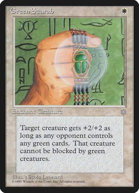 Green Scarab, Magic card ICE 28 — Ice Age set