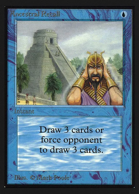 Ancestral Recall, Magic card CED 48 — Collectors' Edition set
