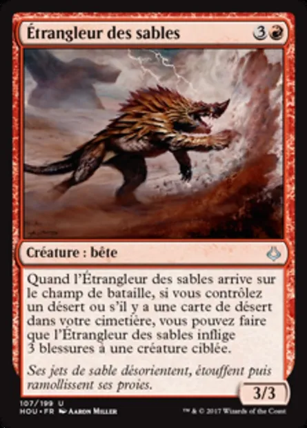 Étrangleur des sables, carte Magic HOU 107 — extension L’âge de la destruction