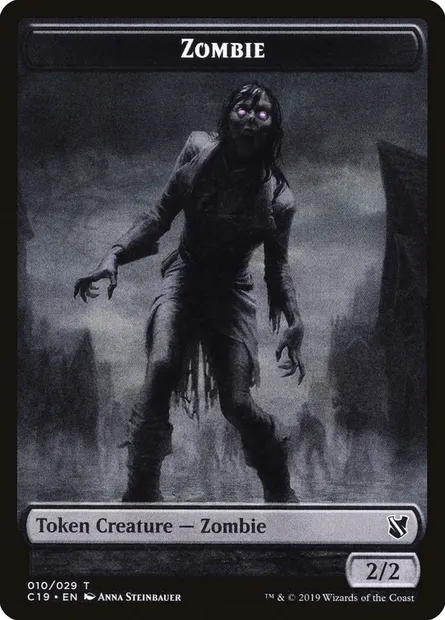 Zombie, carte Magic TC19 10 — extension Commander 2019 Tokens