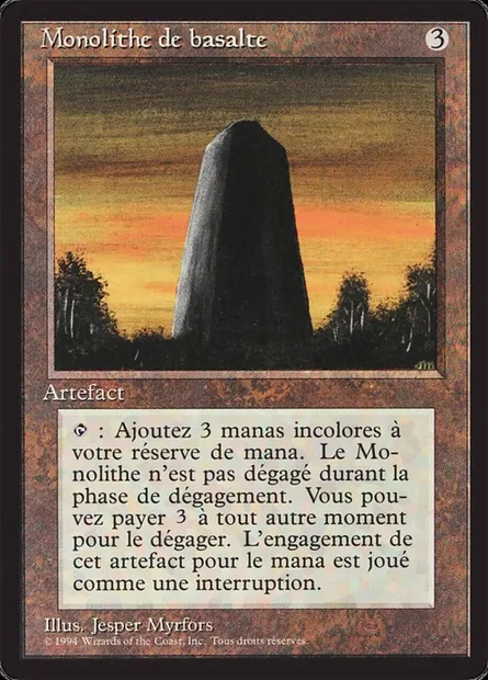Basalt Monolith, Magic card FBB 235 — Foreign Black Border set