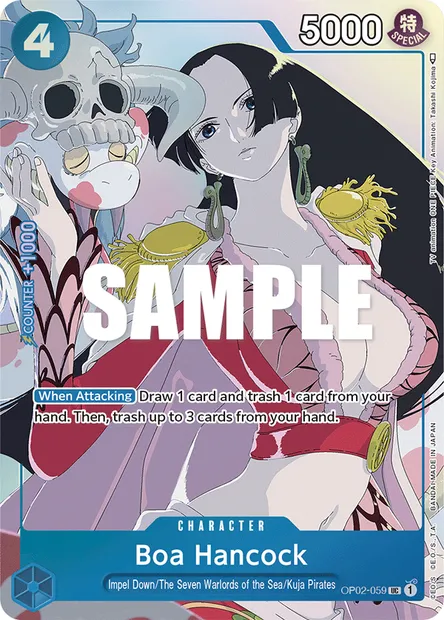 Boa Hancock, One Piece card OP02-059 — PARAMOUNT WAR set