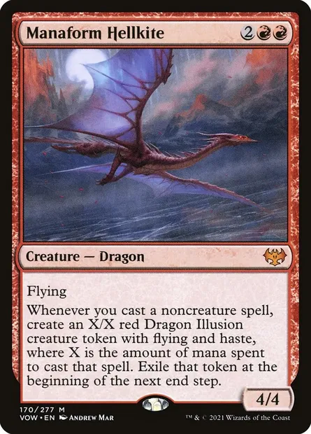 Manaform Hellkite, Magic card VOW 170 — Innistrad: Crimson Vow set