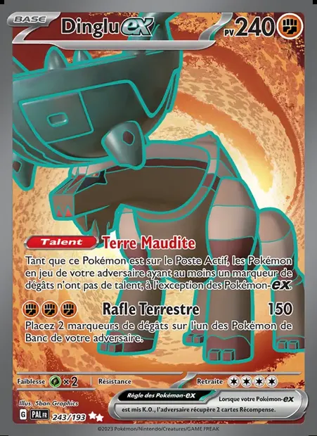 Dinglu-ex, carte Pokémon PAL 243 — extension Évolutions à Paldea