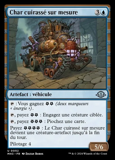 Char cuirassé sur mesure, carte Magic MH3 52 — extension Modern Horizons 3