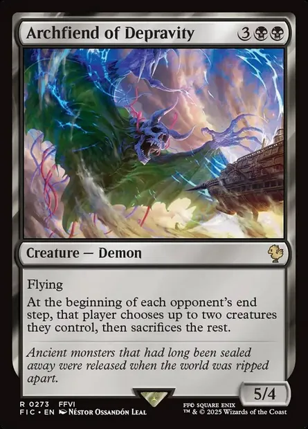 Archfiend of Depravity, Magic card FIC 273 — Final Fantasy Commander set