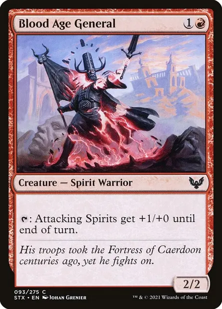 Blood Age General, Magic card STX 93 — Strixhaven: School of Mages set