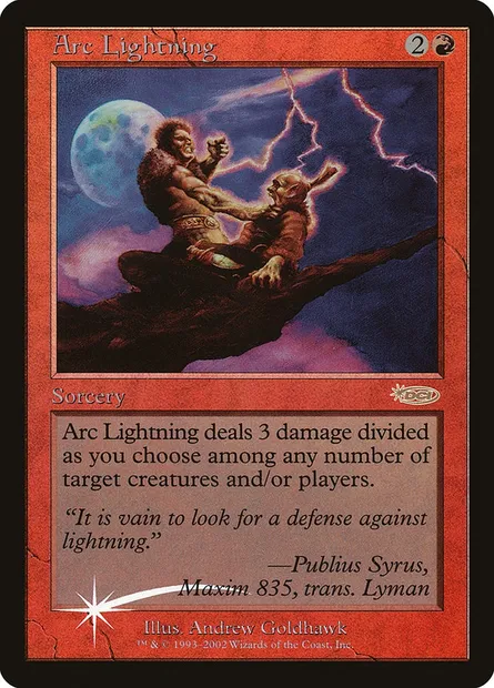 Arc Lightning, Magic card PAL02 3 — Arena League 2002 set