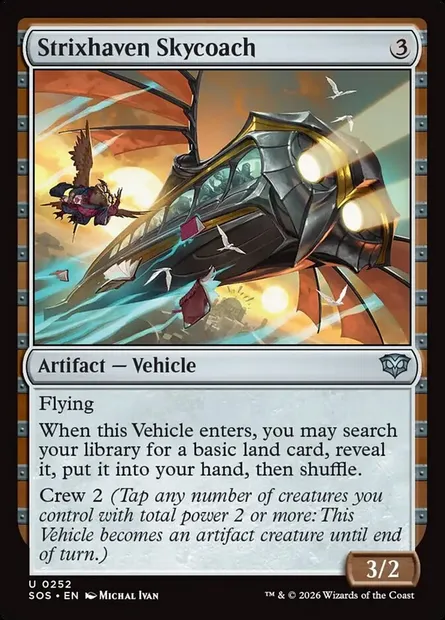 Strixhaven Skycoach, Magic card SOS 252 — Secrets of Strixhaven set