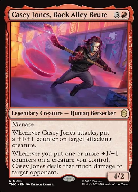 Casey Jones, Back Alley Brute, Magic card TMC 22 — Teenage Mutant Ninja Turtles Eternal set