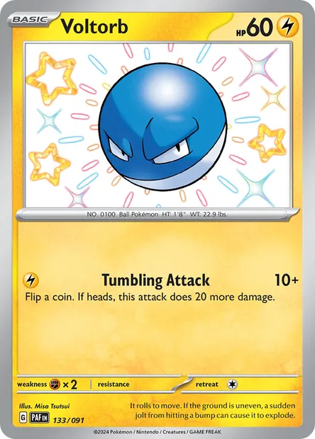 Voltorb, Pokémon card PAF 133 — Paldean Fates set