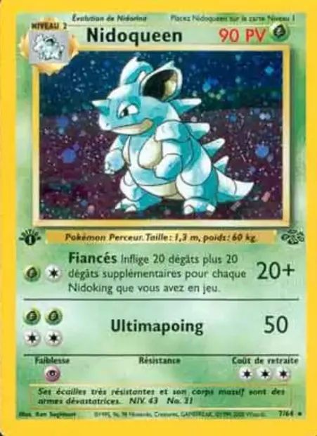 Nidoqueen, carte Pokémon JU 7 — extension Jungle