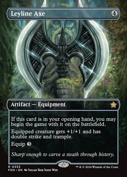 Leyline Axe, Magic card FDN 353 — Foundations set
