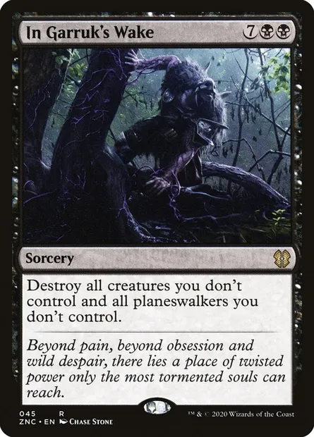 In Garruk's Wake, Magic card ZNC 45 — Zendikar Rising Commander set