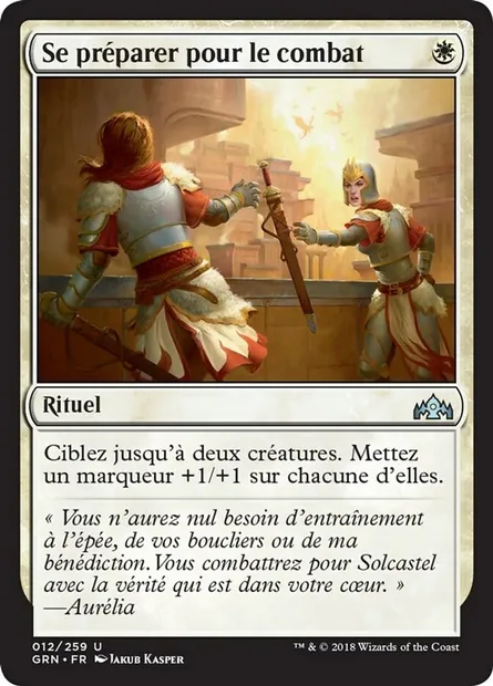 Se préparer pour le combat, carte Magic GRN 12 — extension Les Guildes de Ravnica