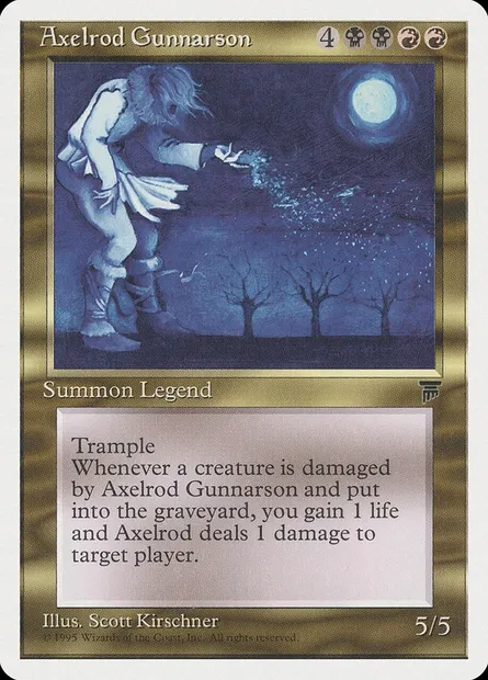 Axelrod Gunnarson, carte Magic CHR 72 — extension Chronicles